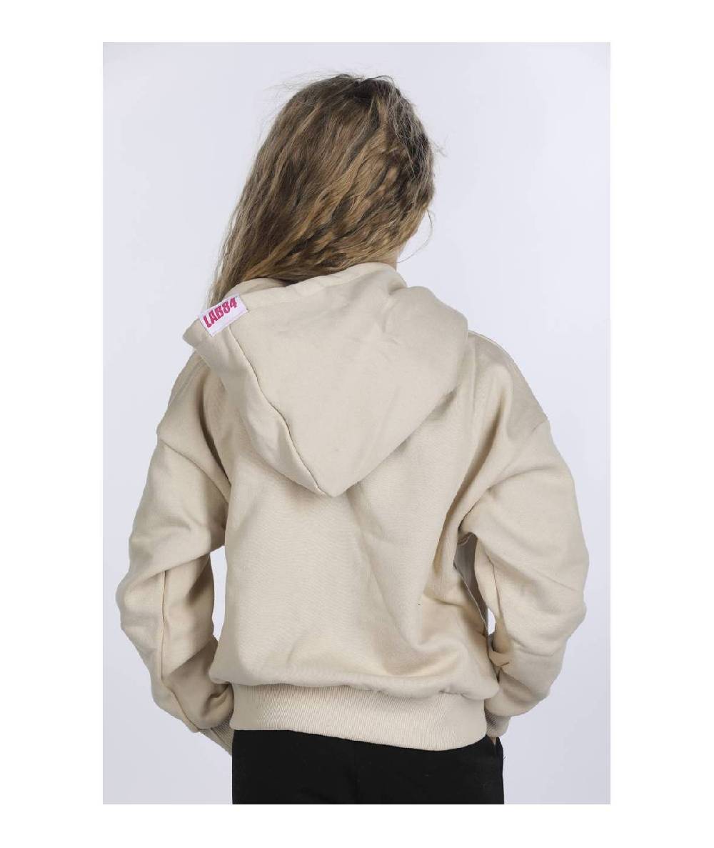 Lab84 FELPA CROP TOP CAPPUCCIO OVER Vendite Flash