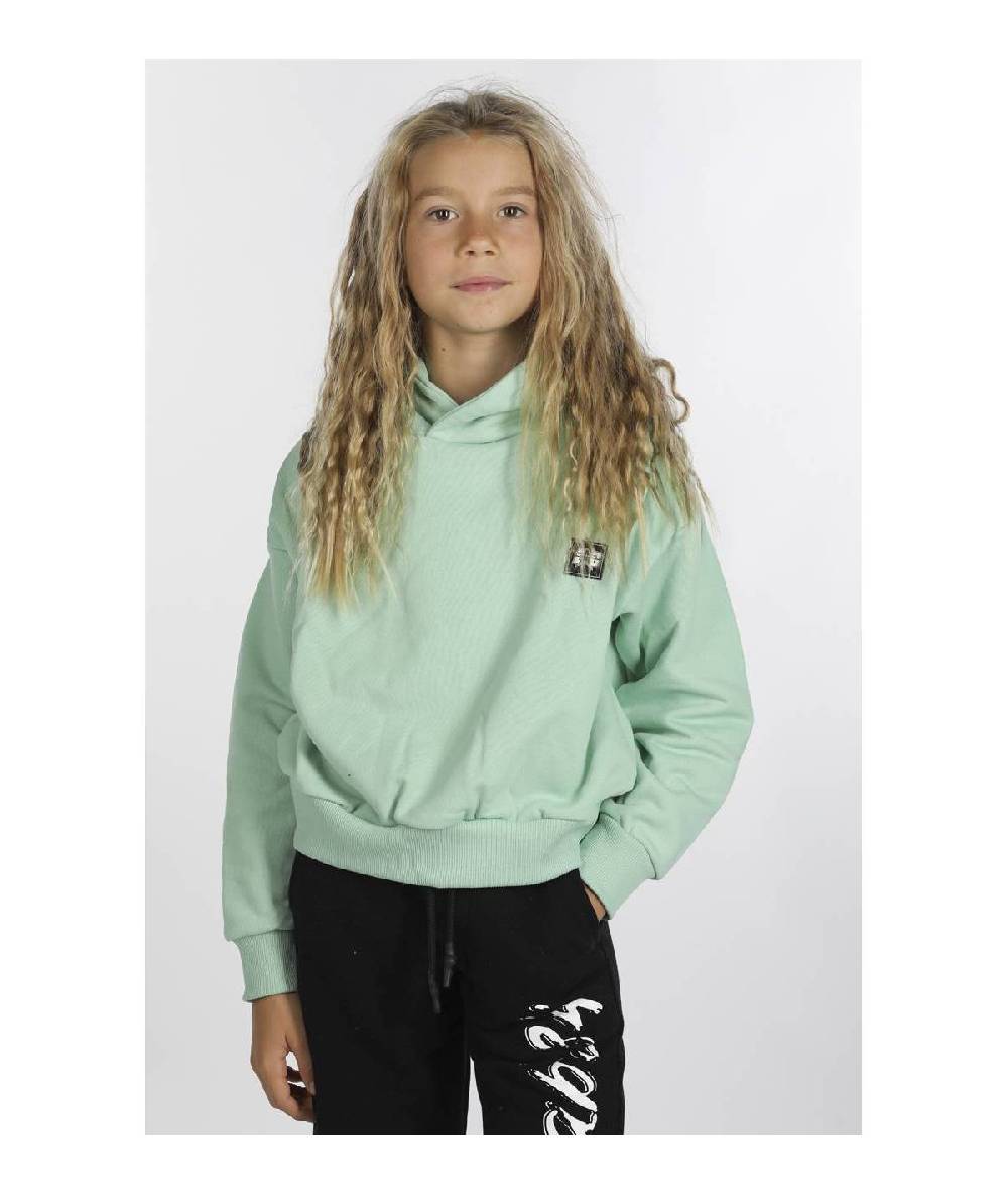 Lab84 FELPA CROP TOP CAPPUCCIO OVER Negozio