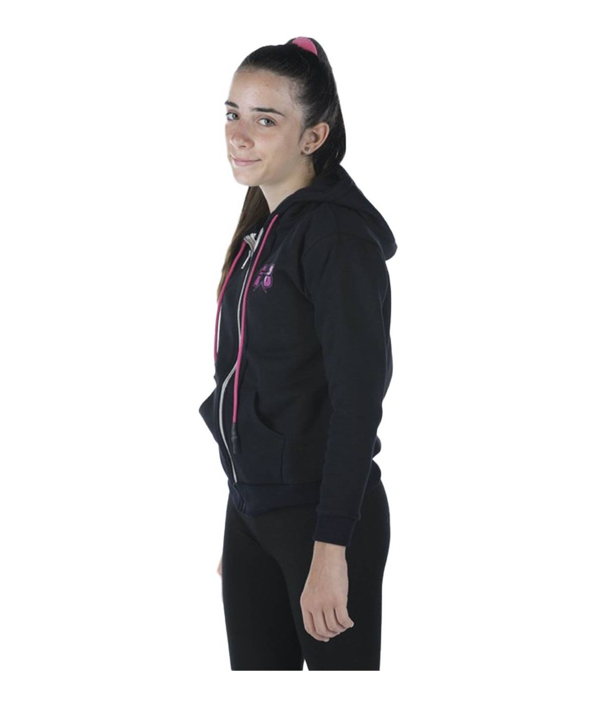 Lab84 FELPA FULL ZIP C/CAPP. + MARSUPIO Italia