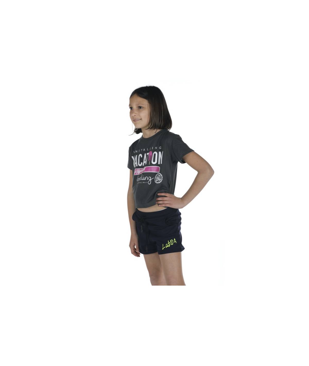 Lab84 T-SHIRT CROP TOP Vendite Flash