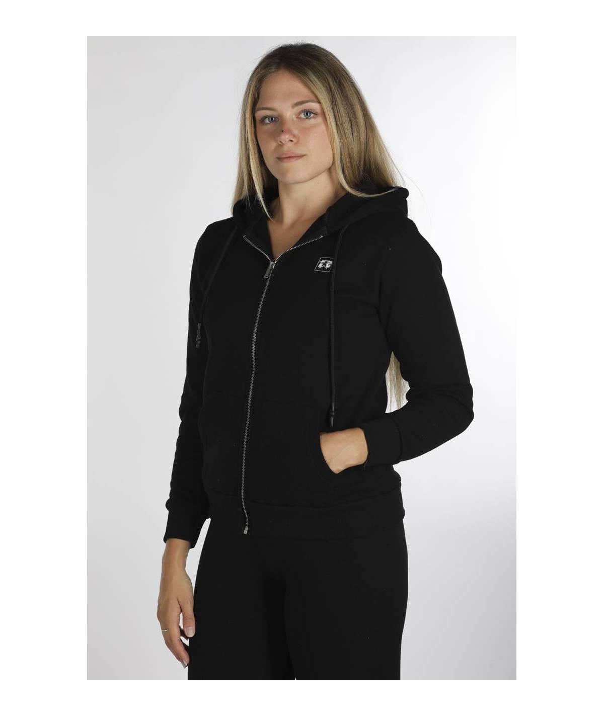 Lab84 FELPA FULL ZIP CAPP.+TASCA FILO+CERNIERA Soddisfazione Garantita