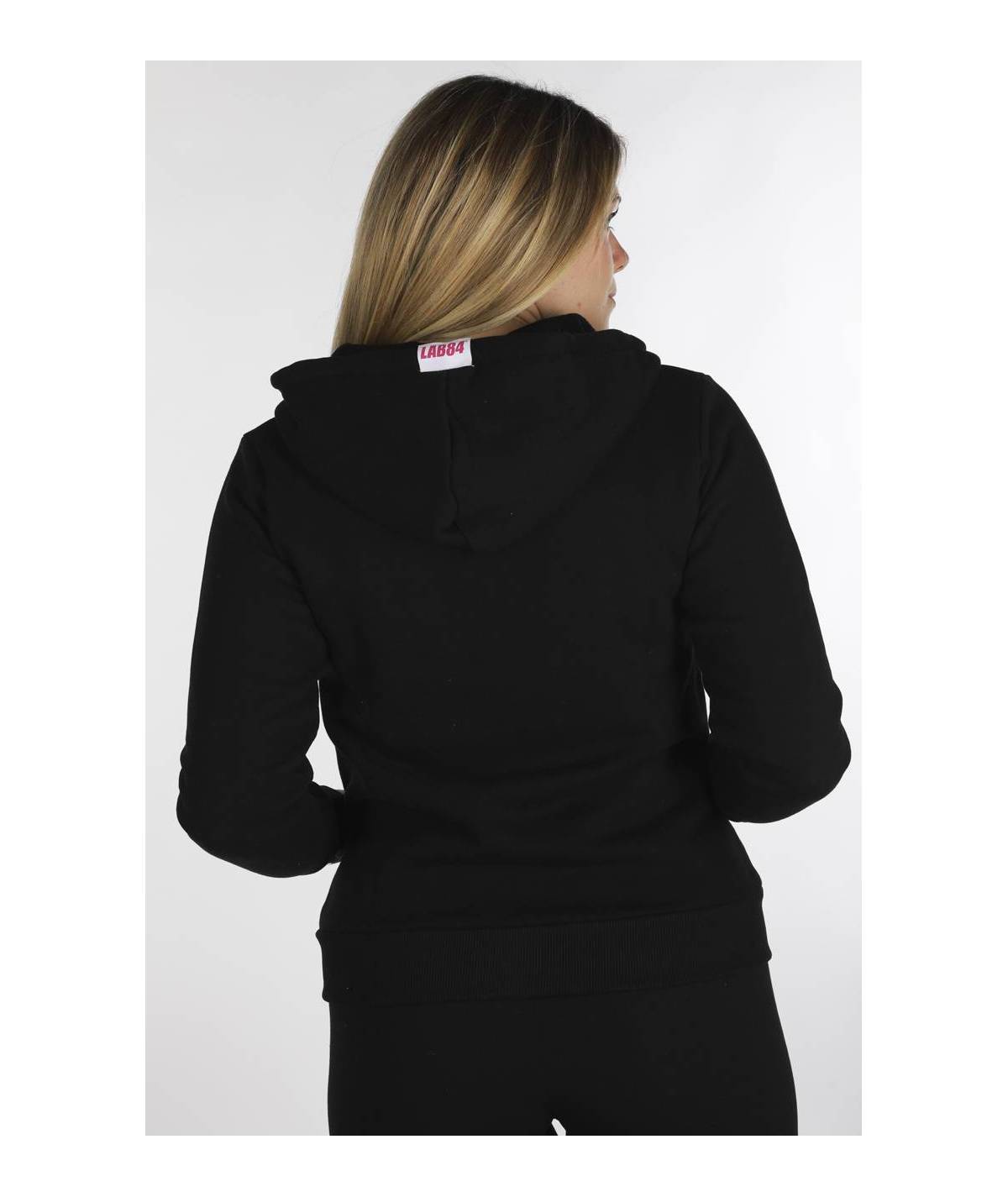 Lab84 FELPA FULL ZIP CAPP.+TASCA FILO+CERNIERA Soddisfazione Garantita