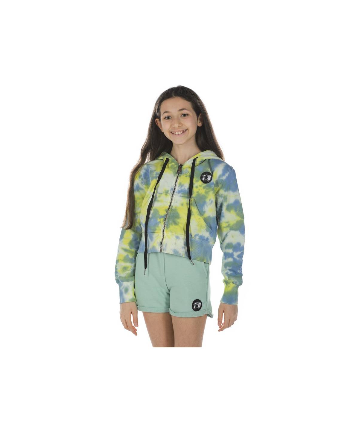Lab84 FELPA ZIP CROP TOP Sconto