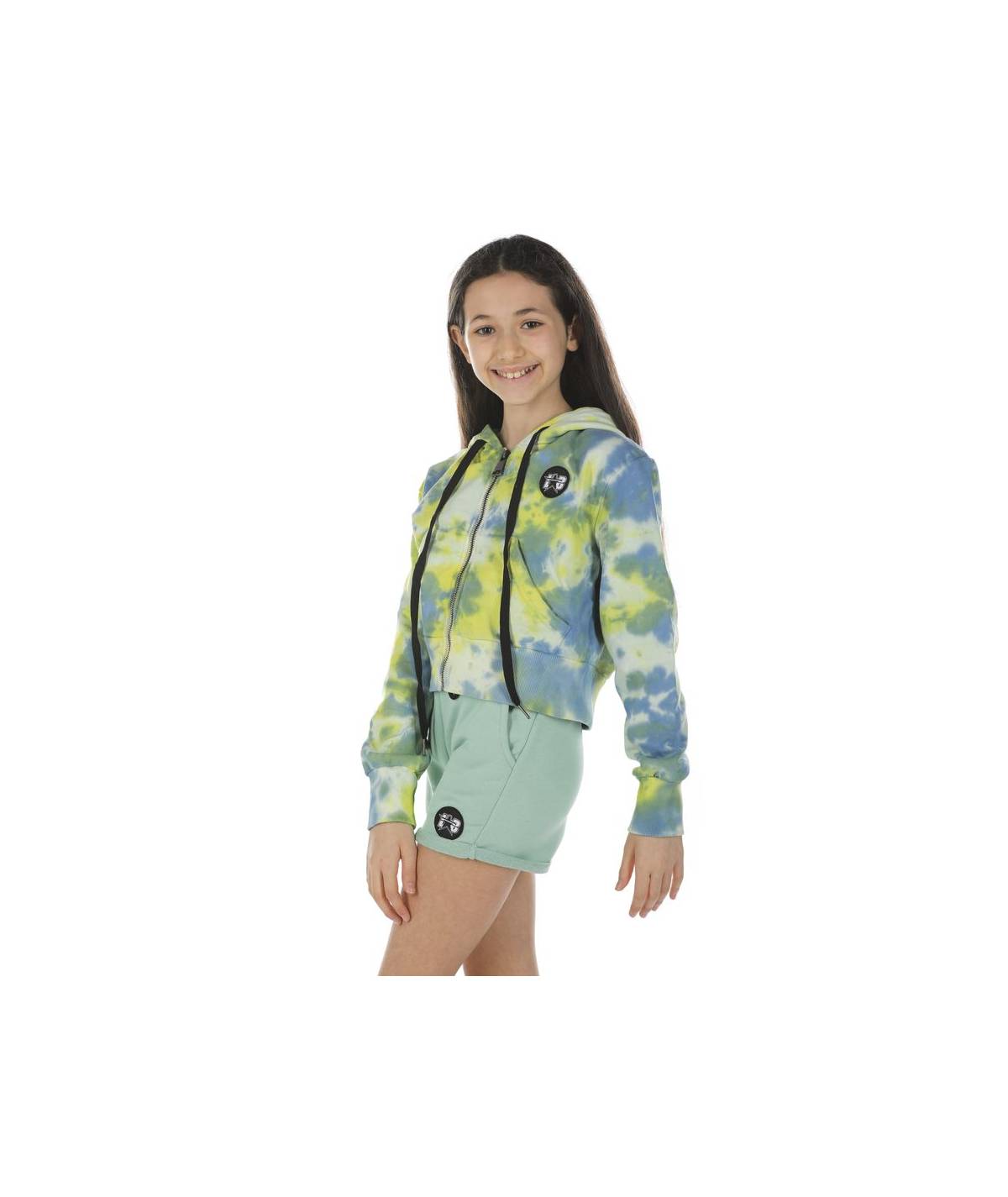 Lab84 FELPA ZIP CROP TOP Sconto