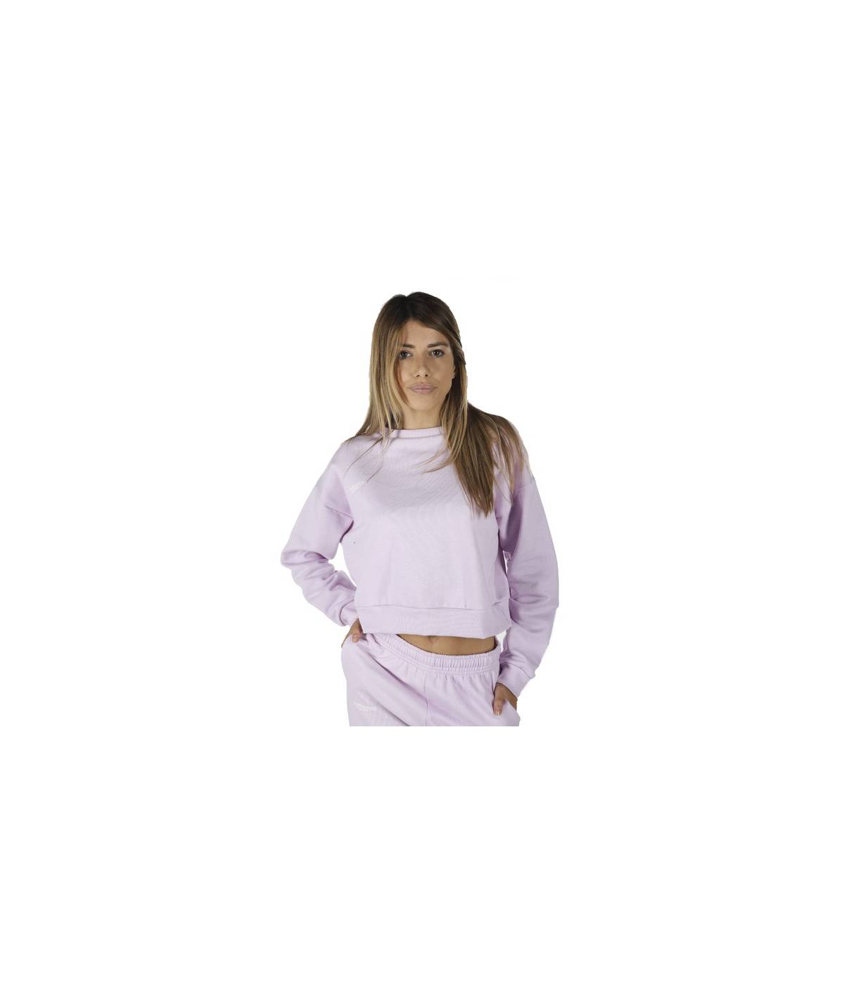 Lab84 FELPA CROP TOP GIROCOLLO Negozi Online