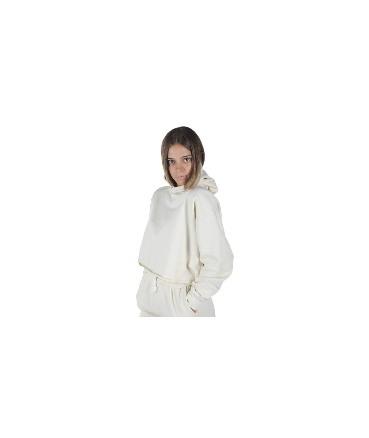 Lab84 FELPA CROP TOP CAPPUCCIO Fino Al -60%