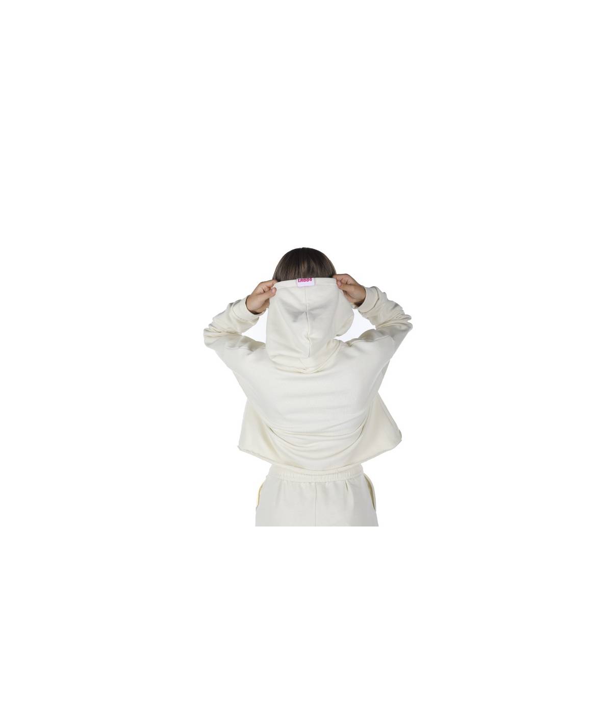 Lab84 FELPA CROP TOP CAPPUCCIO Fino Al -60%