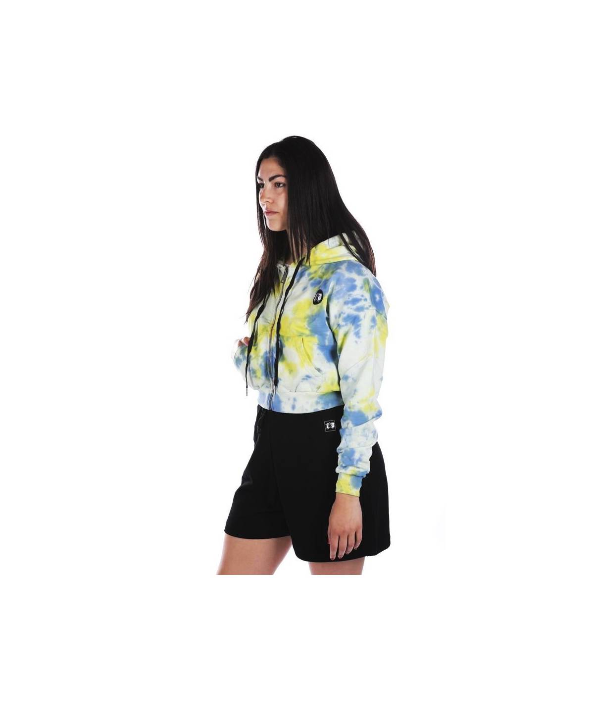 Lab84 FELPA ZIP CROP TOP Affare Del Giorno