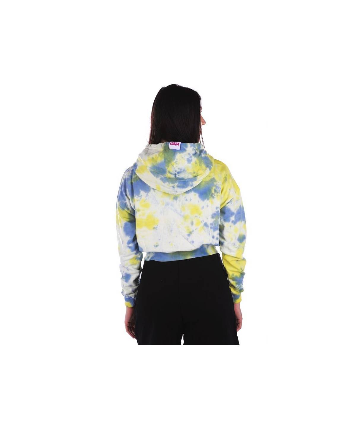 Lab84 FELPA ZIP CROP TOP Affare Del Giorno