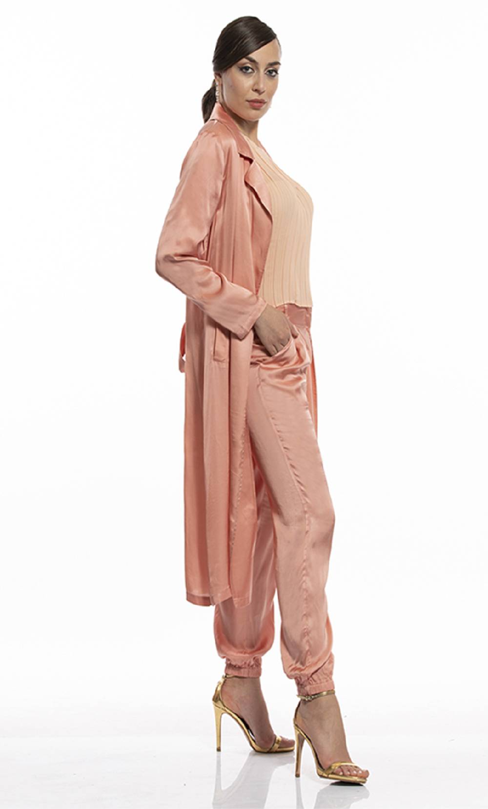 Koralline TRENCH FLUIDO IN VISCOSA Vendite Flash