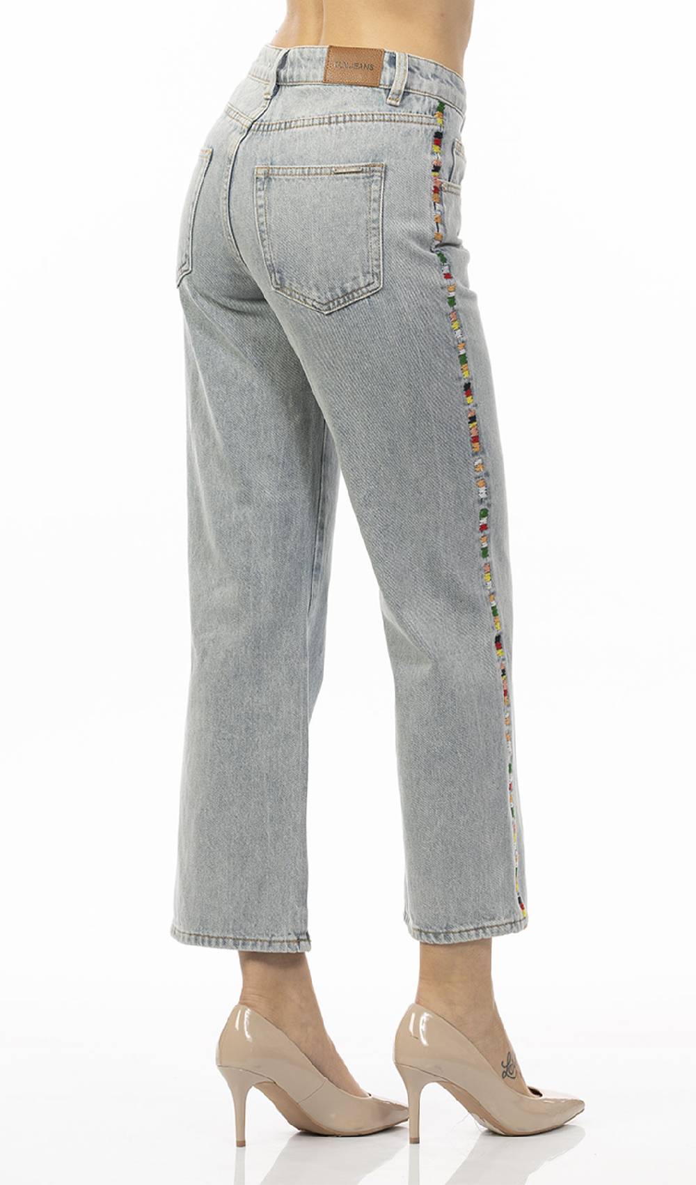 Koralline JEANS CON RICAMO ALLE TASCHE Qualità