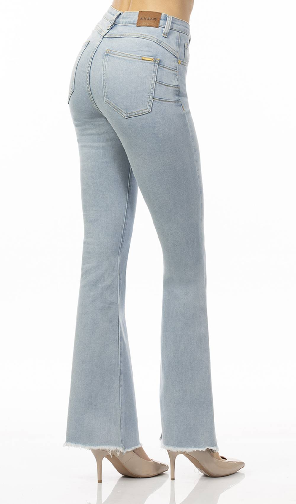 Koralline JEANS ZAMPA CON ORLO SFRANGIATO Sconto