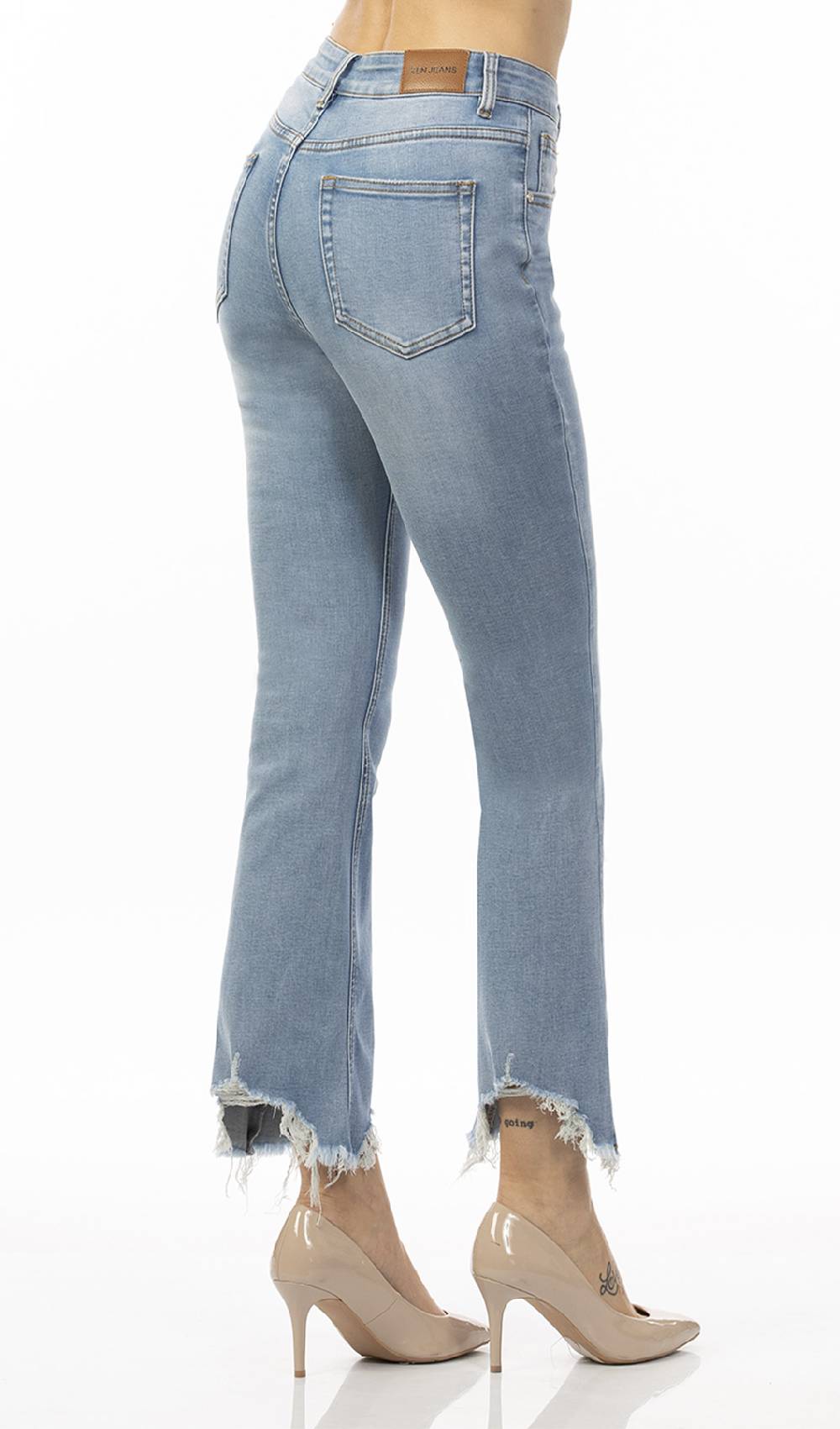 Koralline JEANS CON ORLO CONSUMATO Saldi