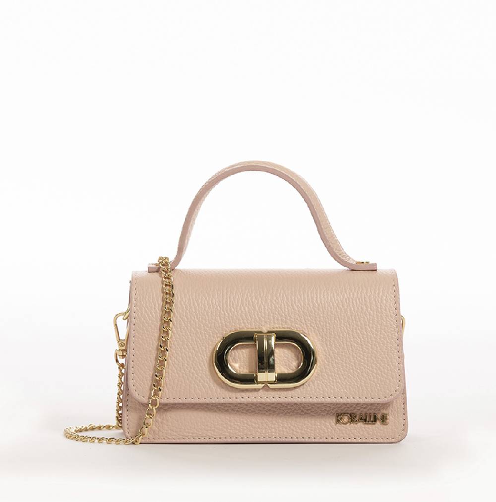Koralline BORSA A MANO IN PELLE CON FIBBIA IN METALLO In Linea