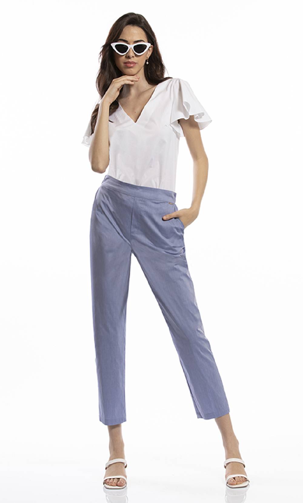 Koralline PANTALONE IN POPELINE CON ELASTICO Comprane uno, ottenene uno gratis
