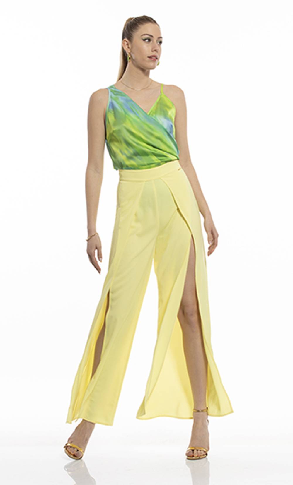 Koralline PANTALONE PALAZZO CON SPACCHI Offerte