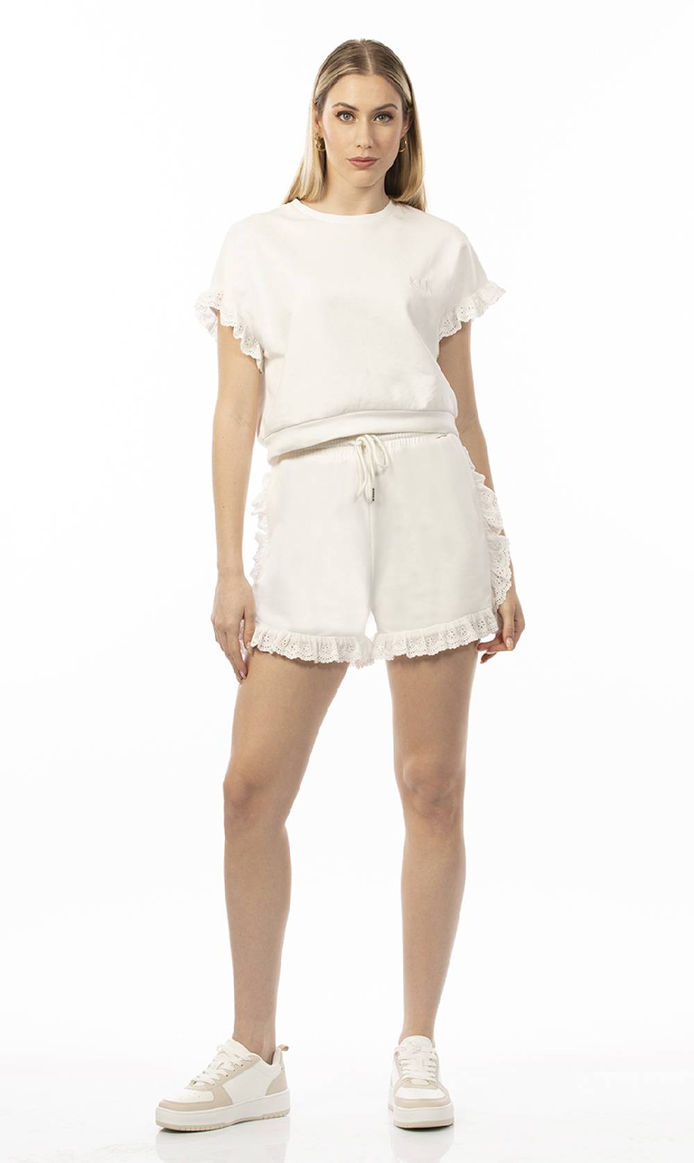 Koralline FELPA CON PIZZO SANGALLO Vendita