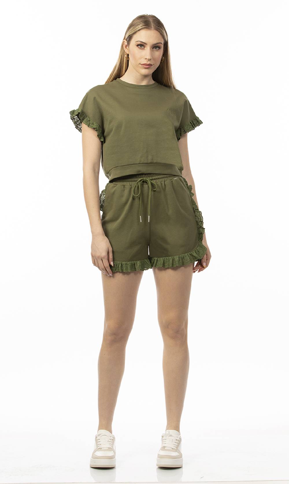 Koralline FELPA CON PIZZO SANGALLO Vendita