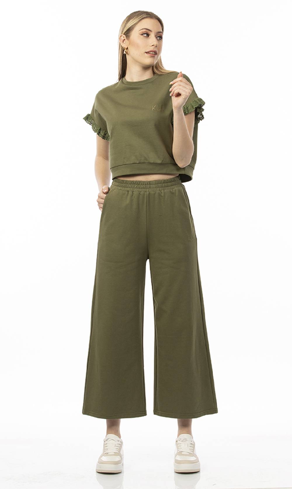 Koralline PANTALONE CROP IN FELPA Sconto