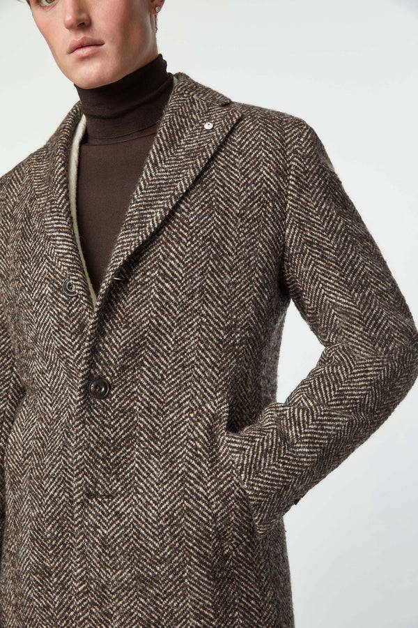 L.B.M. 1911 Cappotto monopetto marrone Cappotto monopetto marrone Consegna Veloce