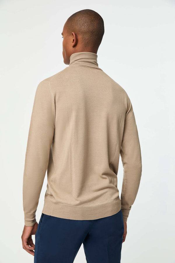 L.B.M. 1911 Maglia dolcevita in lana leggera beige Maglia dolcevita in lana leggera beige Fino Al -60%