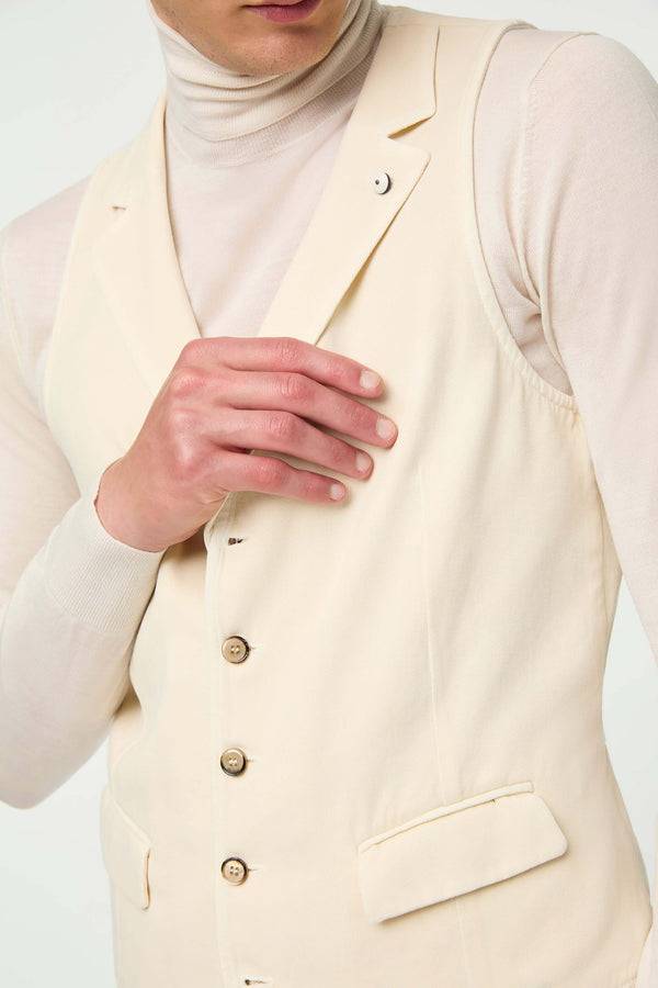 L.B.M. 1911 Gilet OSCAR tinto capo bianco latte Gilet OSCAR tinto capo bianco latte Economico