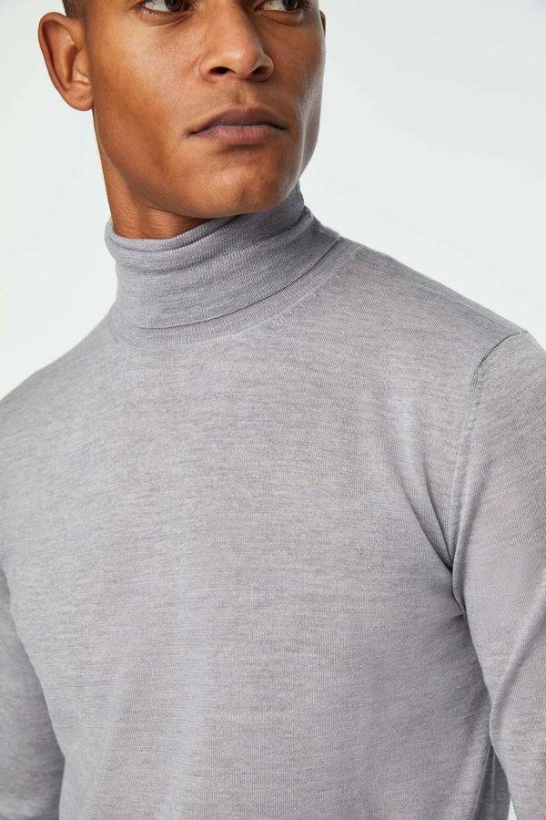 L.B.M. 1911 Maglia dolcevita grigio ghiaccio Maglia dolcevita grigio ghiaccio In Vendita