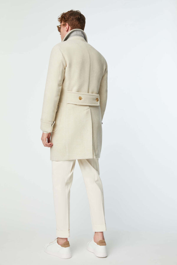 L.B.M. 1911 Cappotto doppiopetto non trattato bianco Cappotto doppiopetto non trattato bianco Offerte