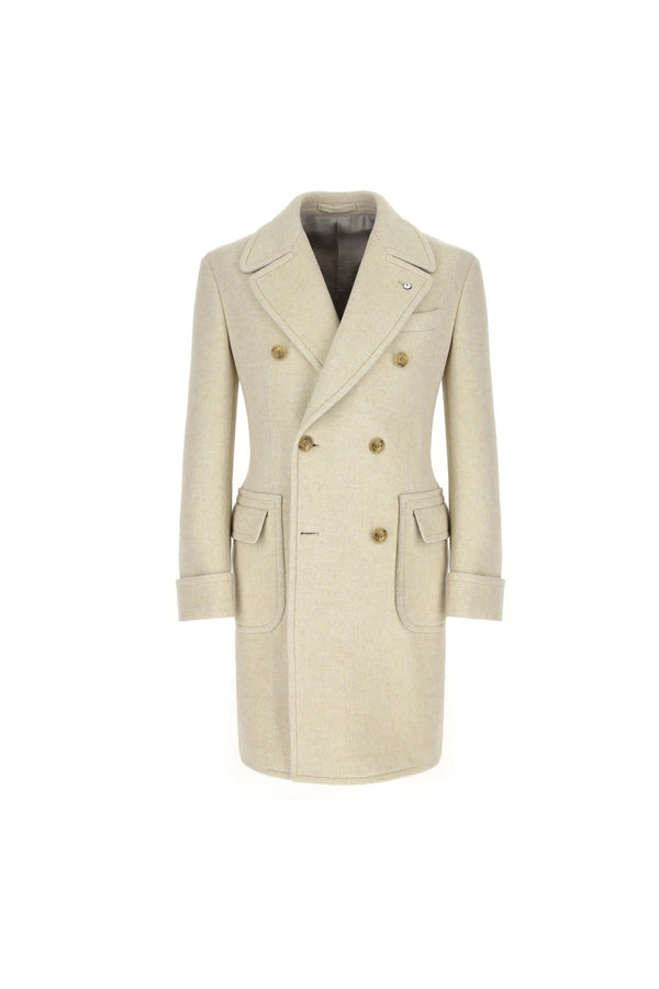 L.B.M. 1911 Cappotto doppiopetto non trattato bianco Cappotto doppiopetto non trattato bianco Offerte