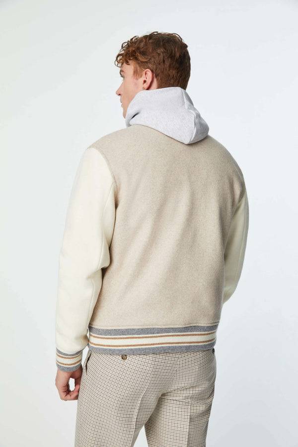 L.B.M. 1911 Bomber stile college in jersey con patch Bomber stile college in jersey con patch Vendita Calda