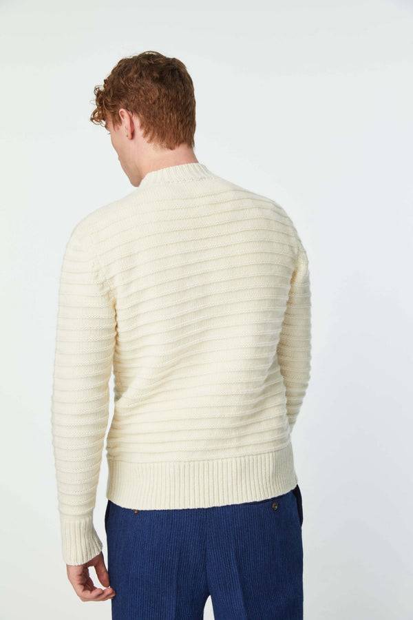 L.B.M. 1911 Maglia dolcevita lavorata bianco latte Maglia dolcevita lavorata bianco latte In Saldo