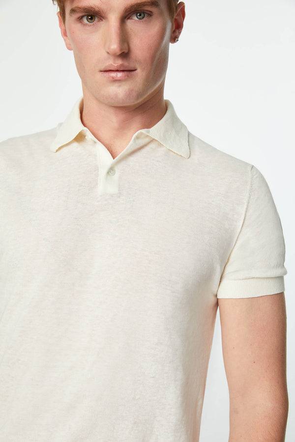 L.B.M. 1911 Polo in maglia bianco avorio Polo in maglia bianco avorio Acquista Ora