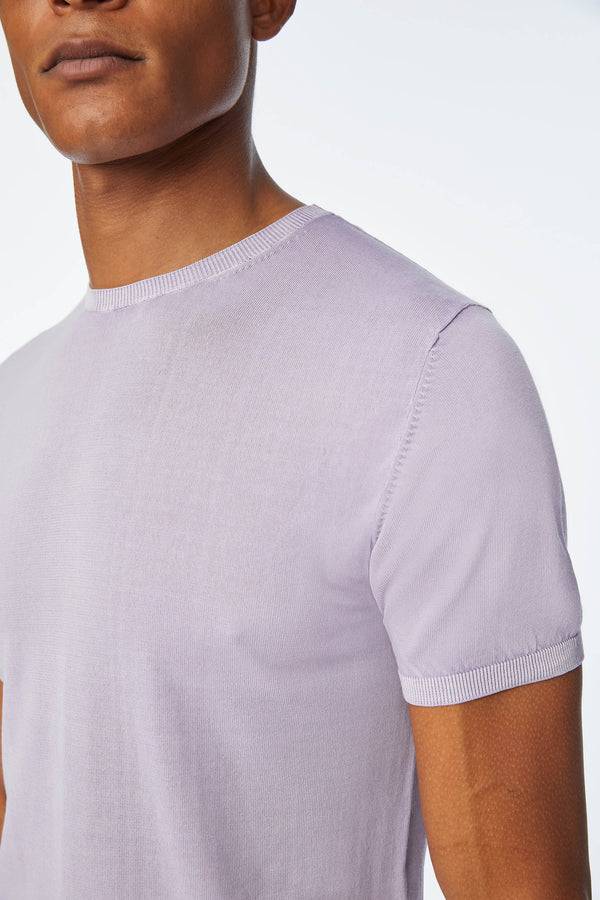 L.B.M. 1911 Maglia manica corta in cotone lilla Maglia manica corta in cotone lilla Vendita Calda