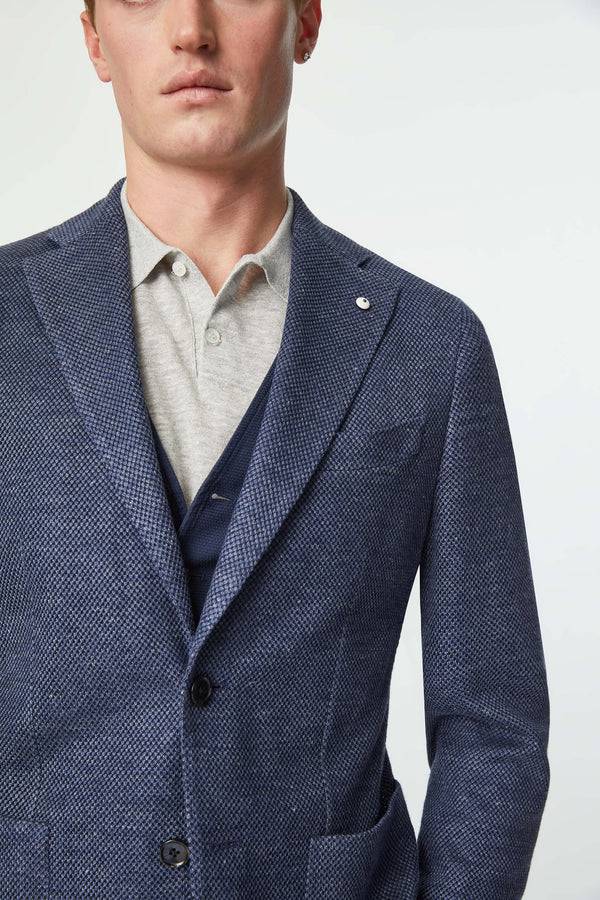 L.B.M. 1911 Giacca JACK in jersey blu denim Giacca JACK in jersey blu denim Italy
