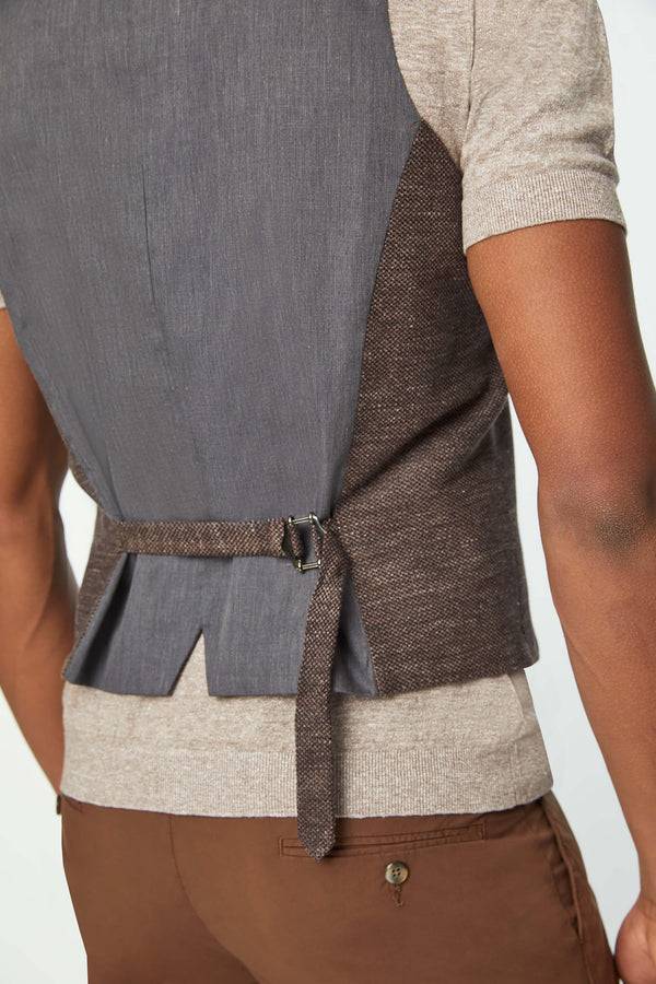 L.B.M. 1911 Gilet DEREK in Jersey marrone Gilet DEREK in Jersey marrone Qualità