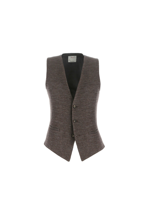 L.B.M. 1911 Gilet DEREK in Jersey marrone Gilet DEREK in Jersey marrone Qualità