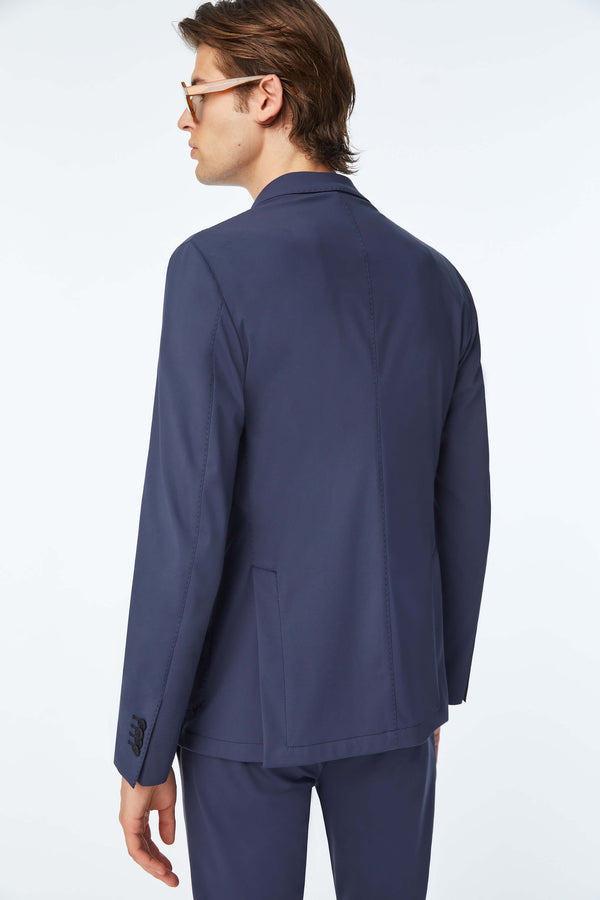 L.B.M. 1911 Travel jacket blu in Jersey tecnico Travel jacket blu in Jersey tecnico Offerta