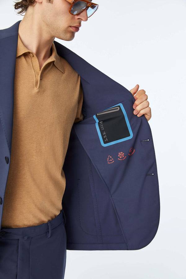 L.B.M. 1911 Travel jacket blu in Jersey tecnico Travel jacket blu in Jersey tecnico Offerta
