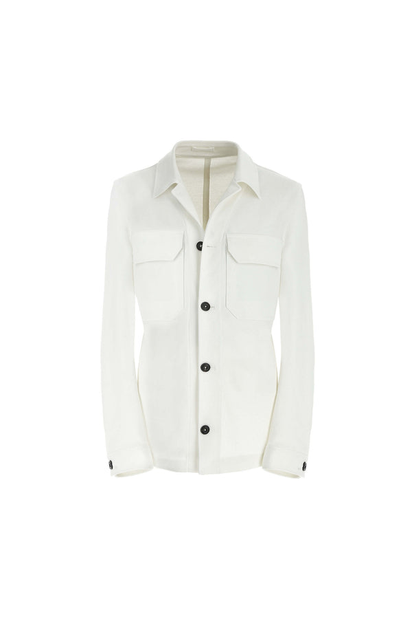 L.B.M. 1911 Overshirt in Jersey bianca Overshirt in Jersey bianca Hotsell