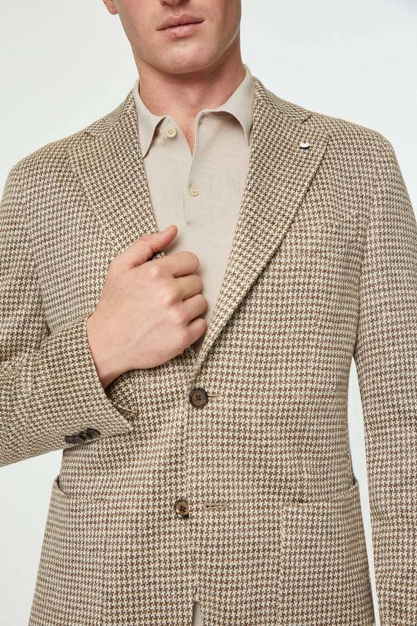 L.B.M. 1911 Giacca JACK in jersey di lino beige Giacca JACK in jersey di lino beige Spedizione Gratuita