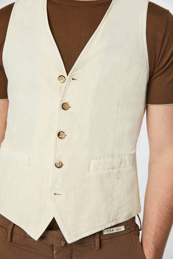 L.B.M. 1911 Gilet MIKE tinto capo bianco avorio Gilet MIKE tinto capo bianco avorio Promozione Limitata