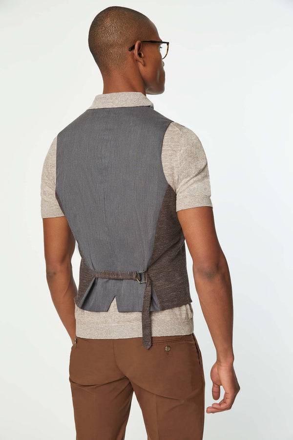 L.B.M. 1911 Gilet DEREK in Jersey marrone Gilet DEREK in Jersey marrone Fino Al -60%