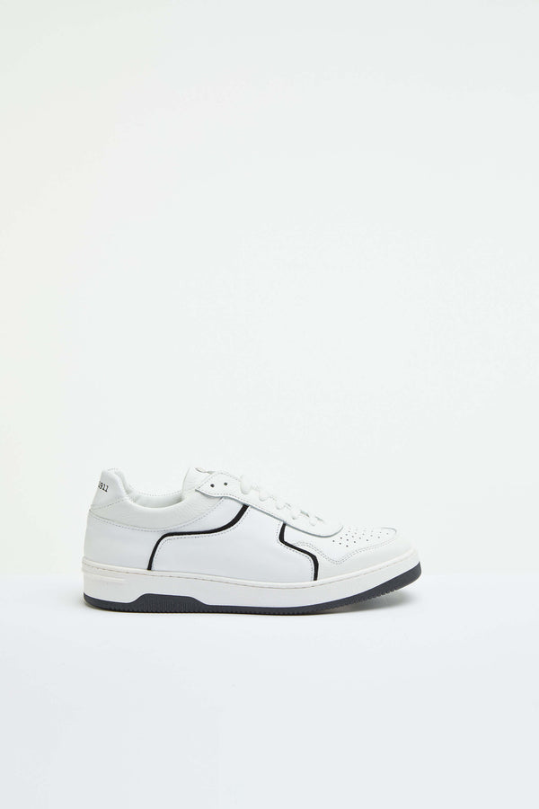 L.B.M. 1911 Sneaker basket bianca con dettagli in contrasto Sneaker basket bianca con dettagli in contrasto Nuova