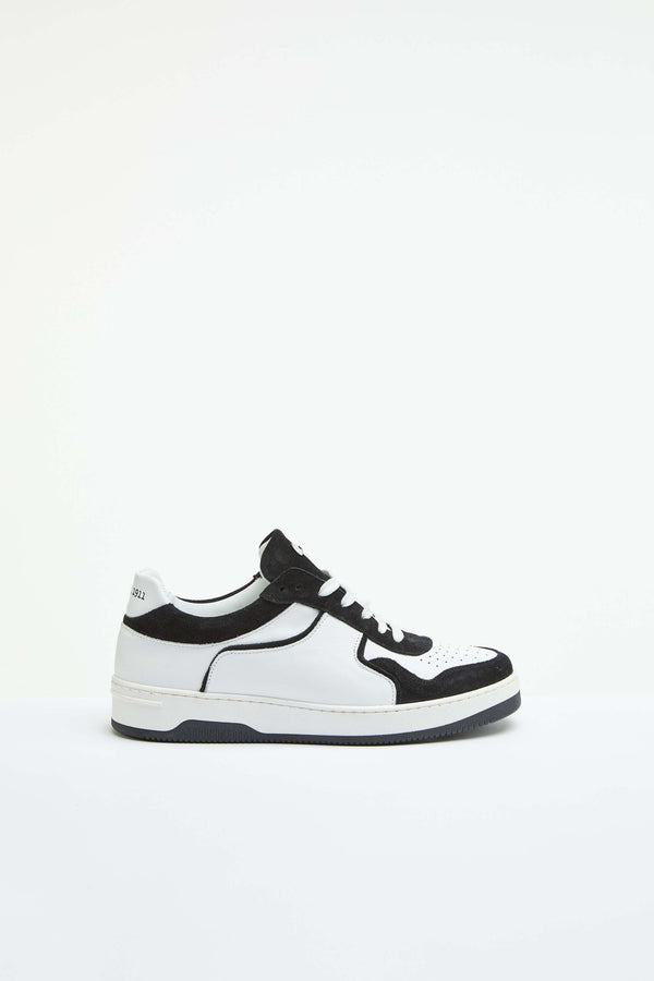 L.B.M. 1911 Sneaker basket bianca con dettagli in contrasto Sneaker basket bianca con dettagli in contrasto Moda