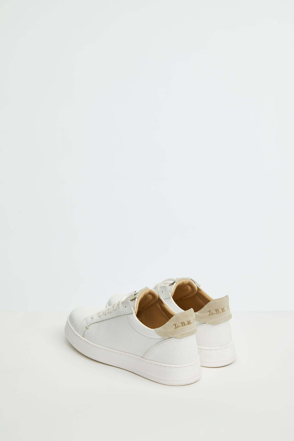 L.B.M. 1911 Sneaker retro-tennis bianca e beige Sneaker retro-tennis bianca e beige Italia