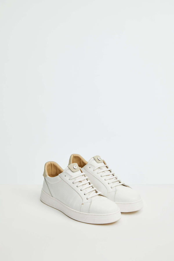 L.B.M. 1911 Sneaker retro-tennis bianca e beige Sneaker retro-tennis bianca e beige Italia