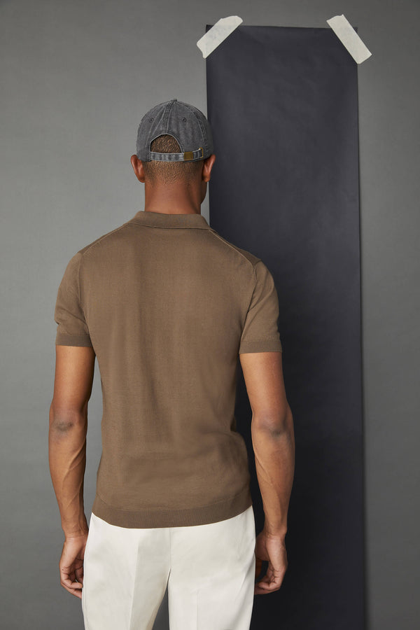 L.B.M. 1911 Polo in maglia marrone Polo in maglia marrone Shopping Online