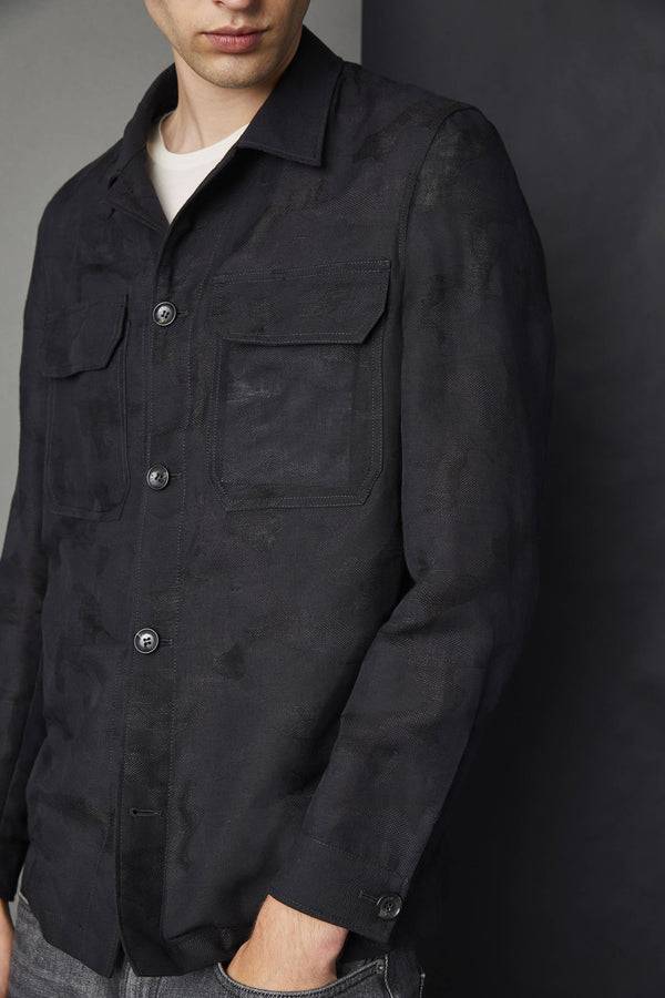 L.B.M. 1911 Overshirt camouflage nero Overshirt camouflage nero Prezzo Ridotto