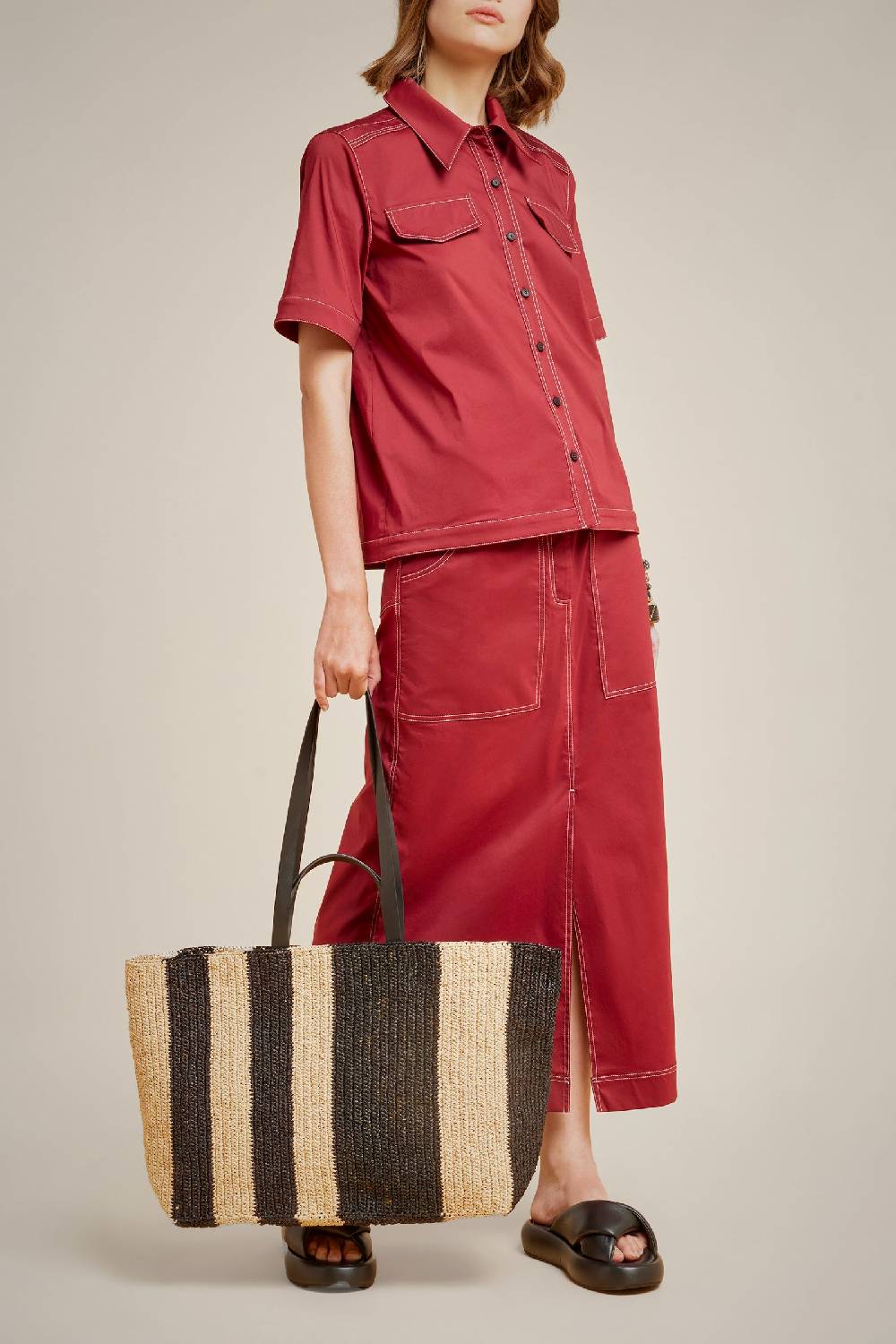 Liviana Conti MAXI TOTE A RIGHE S4AA4SA84A15-Y.NR Hotsell