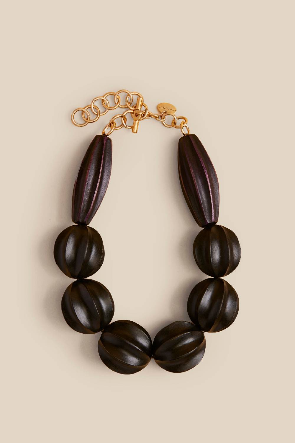 Liviana Conti COLLANA CORTA LEGNO S4AA4SJ93W25-Z.NR Nuova